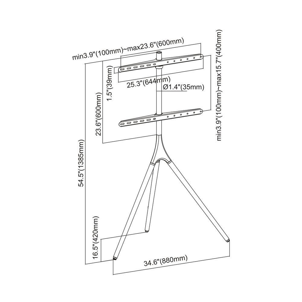 Link2Home Universal Full Motion Easel TV Mount Stand for 45 in. - 65 in. TVs MB-HDTP-245