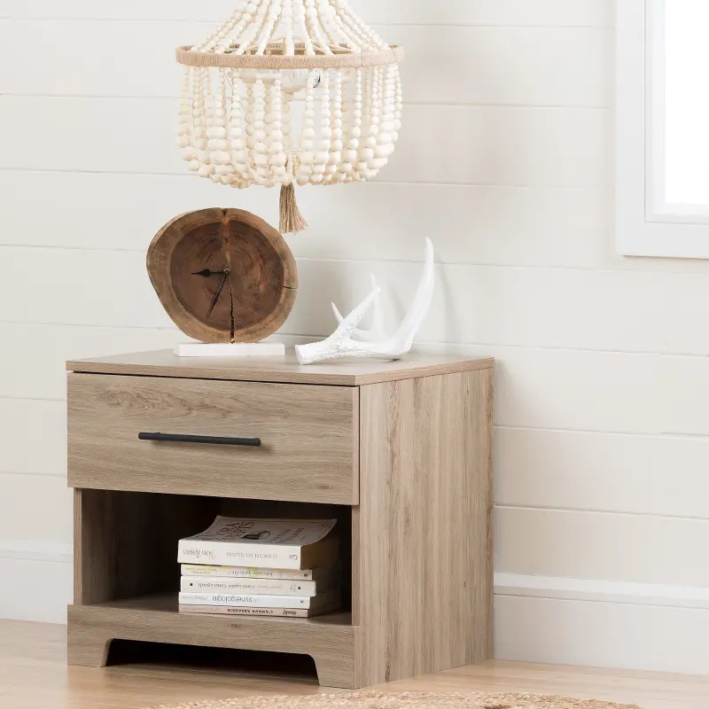 Rustic Oak Nightstand - South Shore