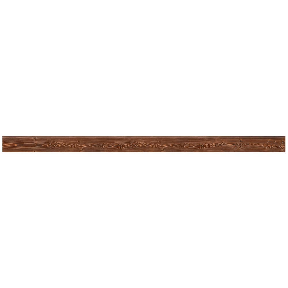 UFP-Edge 1 in. x 6 in. x 8 ft. Charred Wood Canyon Brown Pine Shiplap Board (4-Pack) 311335