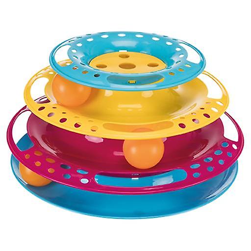 Trixie Circle Play Tower， Plastic (Cats ， Toys ， Intelligence and Interactive)