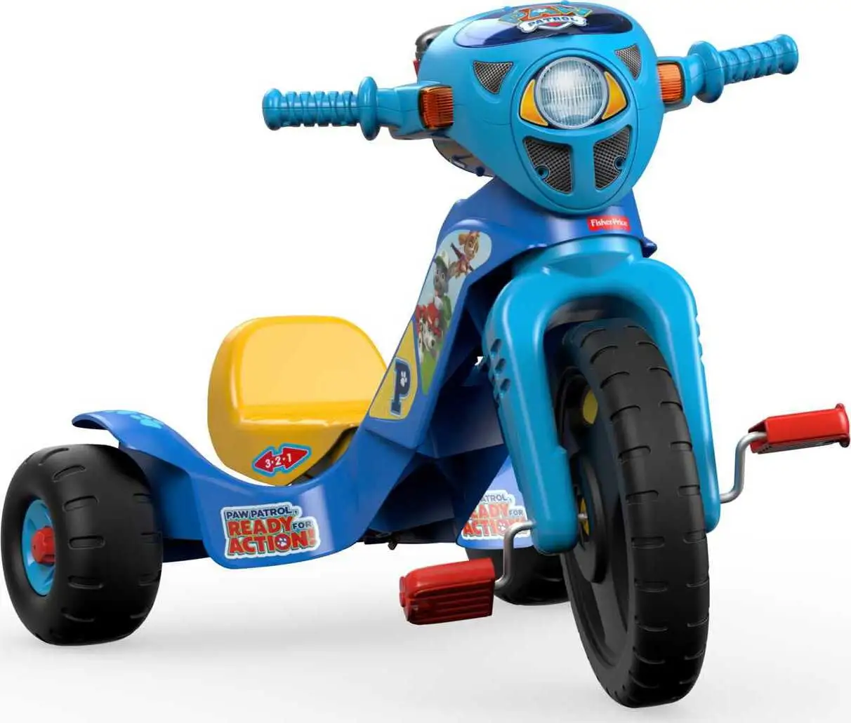 Fisher-Price PAW Patrol Lights and Sounds Trike Push and Pedal Ride-On Toddler Tricycle