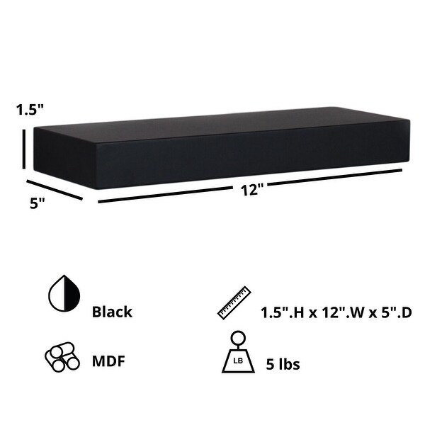 kieragrace Maine Wall Shelf，Black