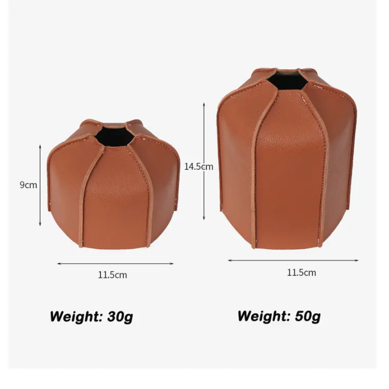 2PCS Camping Travel Picnic Gas Tank Cover  Leather Fuel Gas Pouch Small Tank Stove Storage Bag