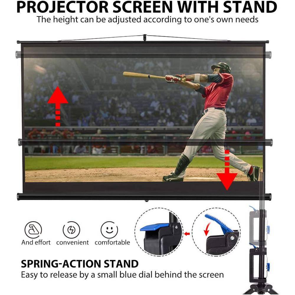 VIVOHOME 100 in. Foldable Projector Screen with Adjustable Tripod Stand X002DXGMLT