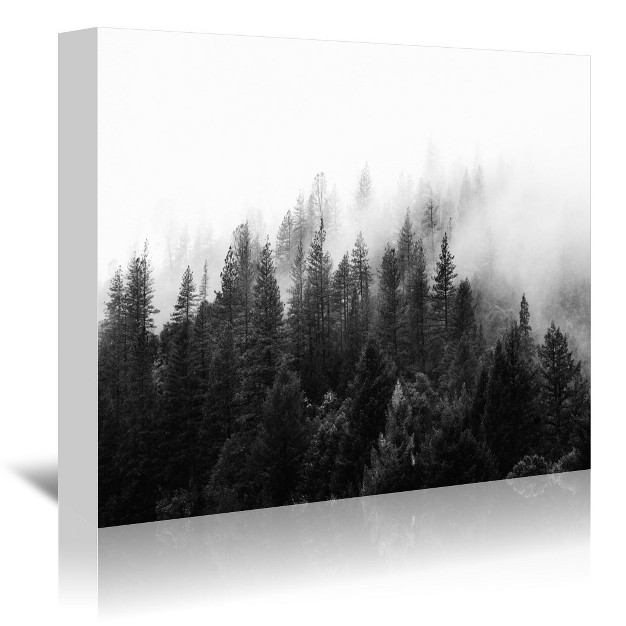 Americanflat Botanical Landscape Foggy Tree Scandinavian Scenery By Tanya Shumkina Wrapped Canvas