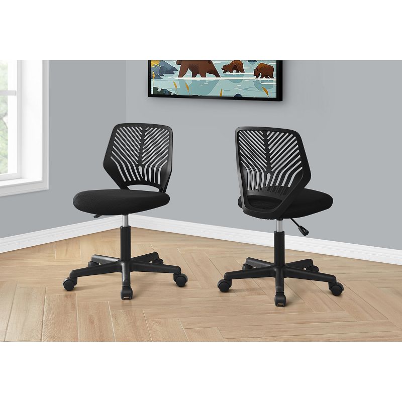 Monarch Mid-Back Adjustable Armless Office Chair