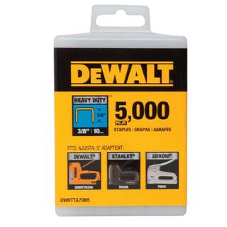 DW Heavy-Duty Hammer Tacker and 38 in. Heavy-Duty Staples (5000 Pack) DWHTTH450TA7065