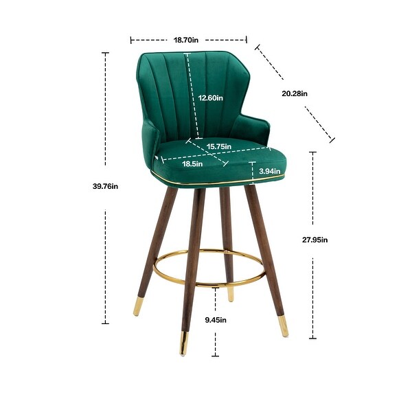 wivel Bar Stools with Backrest Footrest ，with a fixed height of 360 degrees