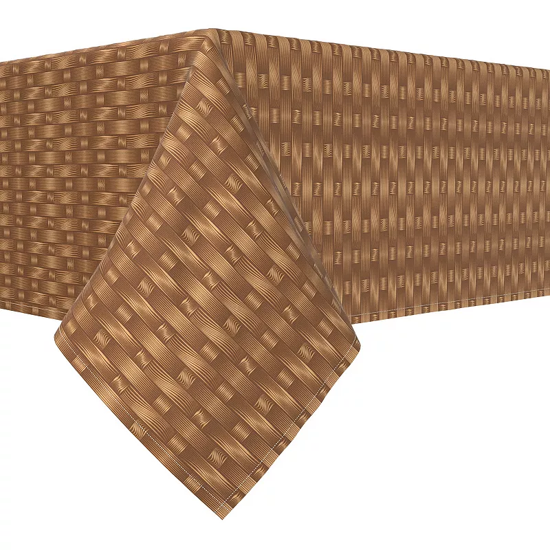 Rectangular Tablecloth， 100% Polyester， 60x120， Copper Style Wicker