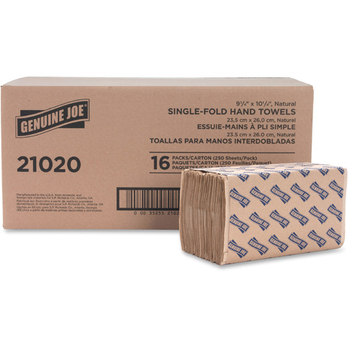 Genuine Joe SingleFold Value Paper Towels  GJO21020