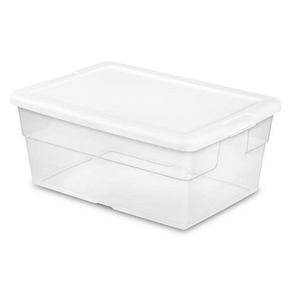 Sterilite 16 Qt. Plastic Storage Box Containers in Clear (12-Pack) 12 X 16448012