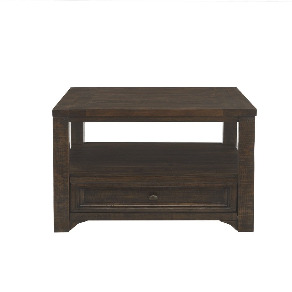 Lisbon End Table， Dark Mocha