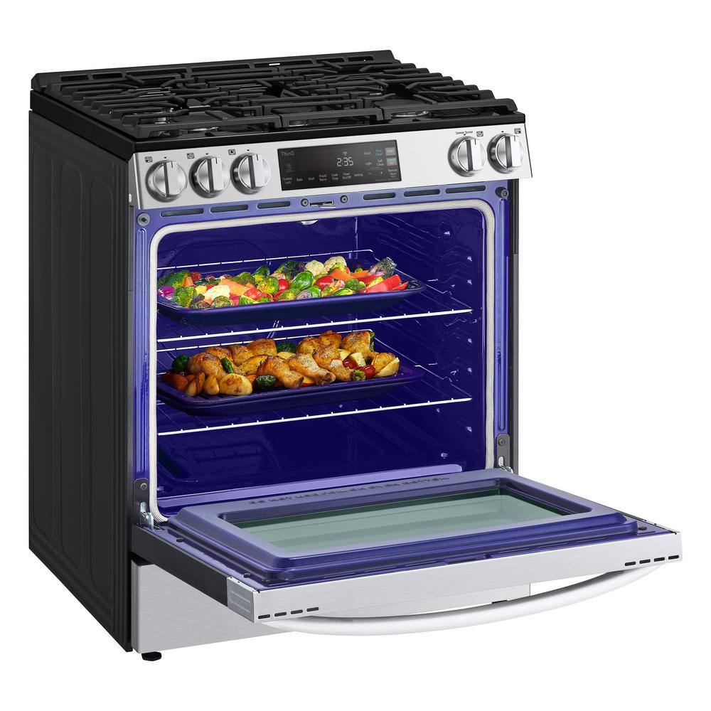 LG 30 in. Slide-In Gas Range with 5-Elements in Stainless Steel LSGL5831F