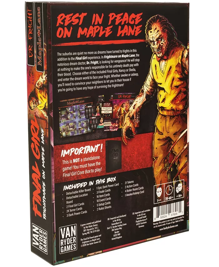 University Games Van Ryder Games Final Girl Feature Film Box Frightmare on Maple Lane