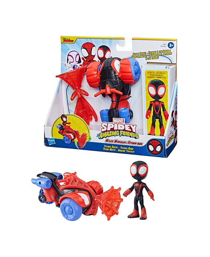 Spidey and His Amazing Friends Marvel Miles Morales- Spider-Man Techno Racer Set