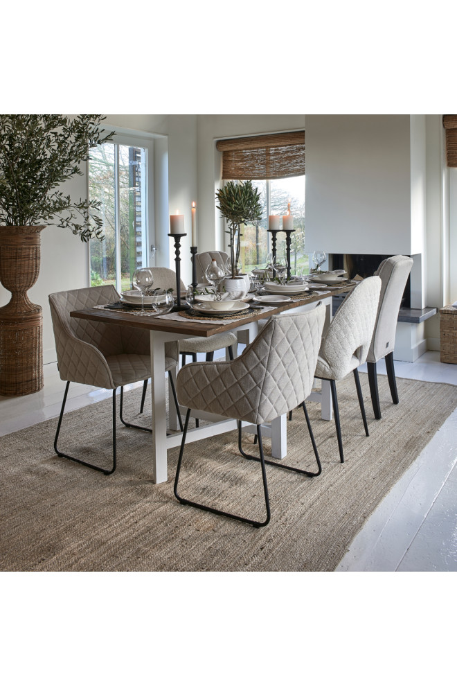 Quilted Dining Armchair  Rivi√®ra Maison Frisco Drive   Transitional   Dining Chairs   by Oroa   Distinctive Furniture  Houzz