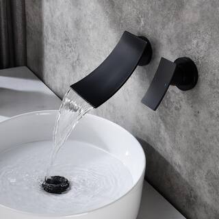 Boyel Living Single Handle Wall Mounted Faucet with Valve in Matte Black BM2277B