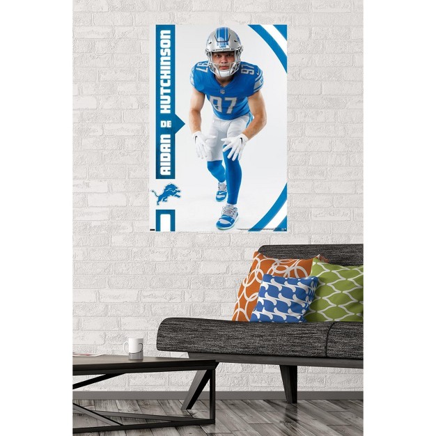 Trends International Nfl Detroit Lions Aidan Hutchinson 22 Unframed Wall Poster Prints