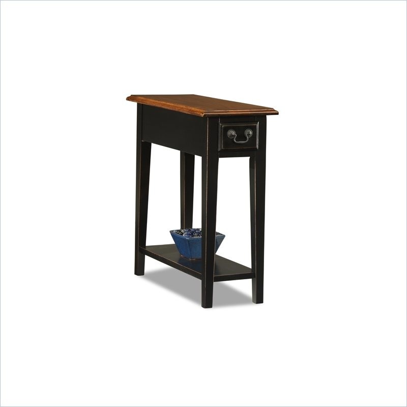 Leick Furniture Chairside Wood End Table in Medium Oak Finish   Transitional   Side Tables And End Tables   by Homesquare  Houzz