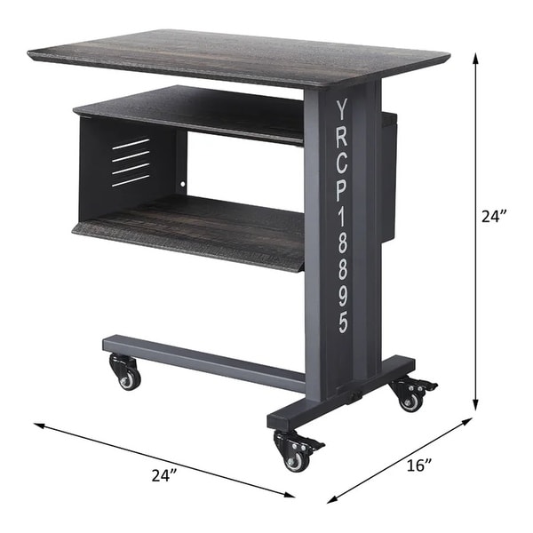 Side Table，Cargo Accent Table Wall Shelf，Gunmetal