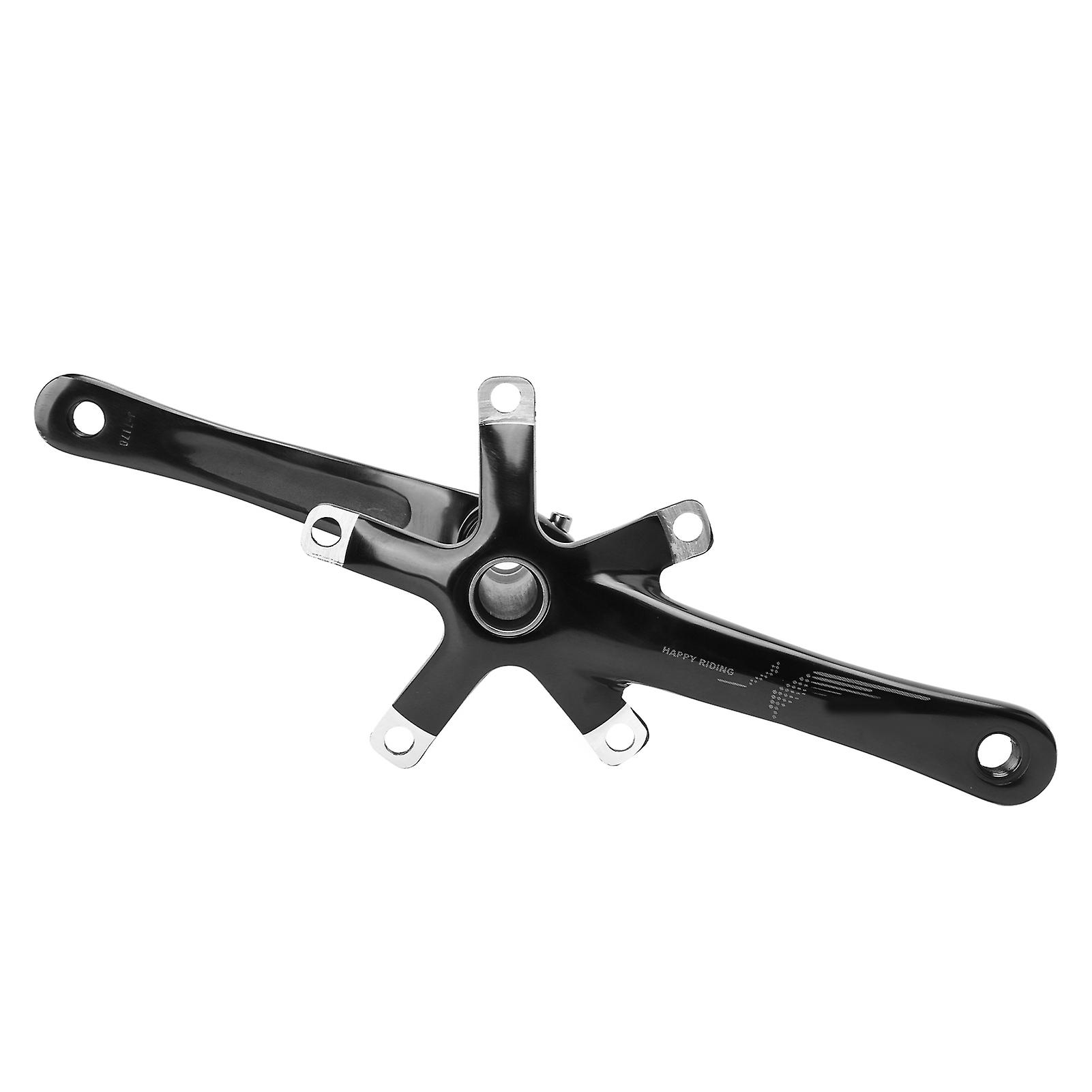 Viaron Bike Crank Arm Aluminium Alloy 130mm Bcd Folding Road Bike Hollow Bottom Bracket Cranksetblack