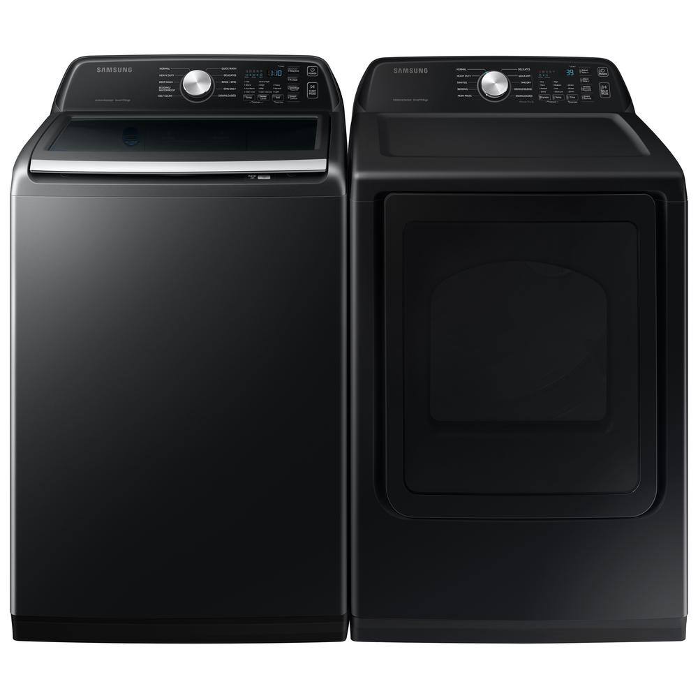  4.7 cu.ft. Large Capacity Smart Top Load Washer with Active WaterJet in Brushed Black WA47CG3500AV