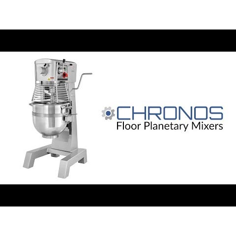 Chronos 30R-003 Commercial 30 Qt. Planetary Stand Mixer with Bowl， Guard， Accessories， and #12 Attachment Hub， 120V， 1-3/4 HP