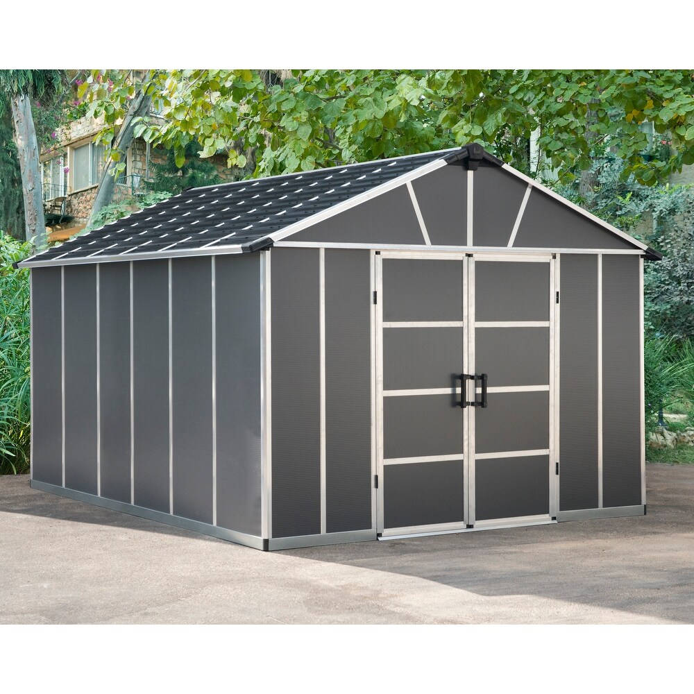 Yukon Dark Gray Large Garden Outdoor Storage Shed