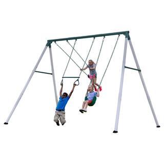 Backyard Discovery Big Brutus 10 in. Heavy-Duty Metal A-Frame Swing Set 1952050BCOM