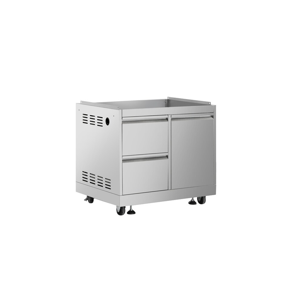 Outdoor Kitchen BBQ Grill Cabinet in Stainless Steel