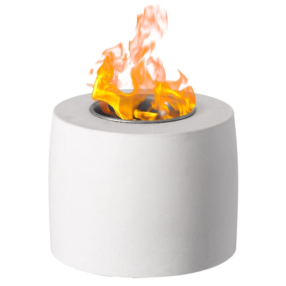 Mini Tabletop Fire Pit Rubbing Alcohol Fireplace Indoor Outdoor Portable Fire Concrete Bowl Pot Fireplace