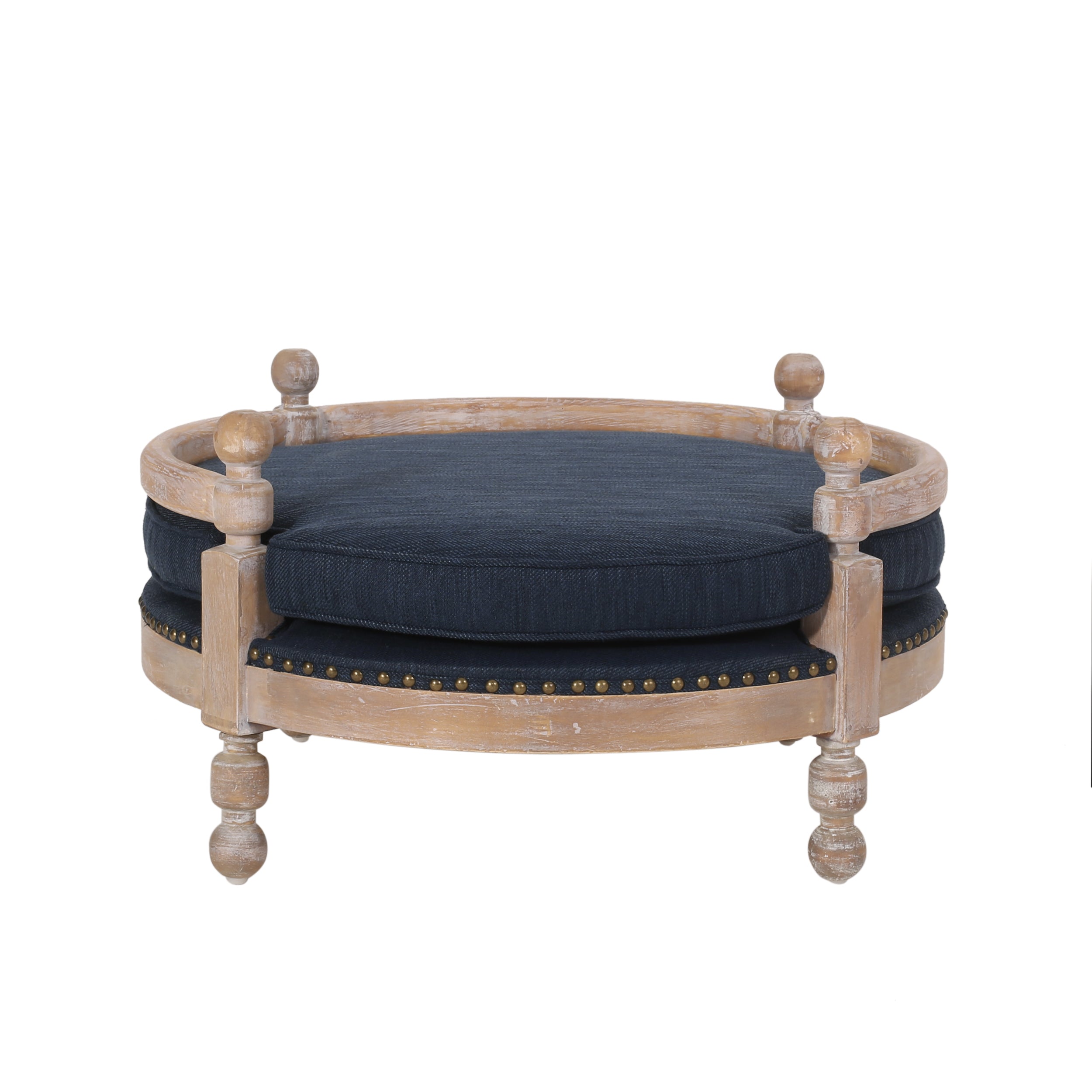 Corbett Contemporary Upholstered Medium Pet Bed with Wood Frame