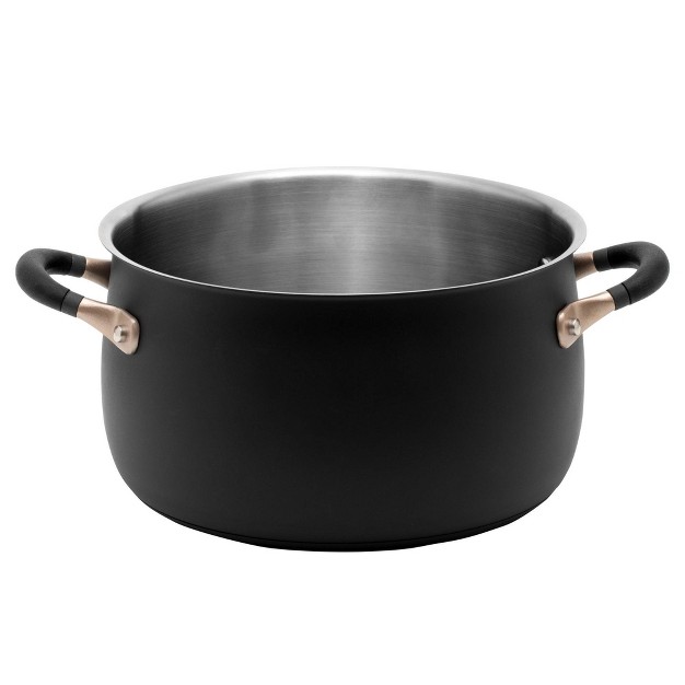 Meyer Accent Series 6 5qt Stainless Steel Induction Stockpot Matte Black