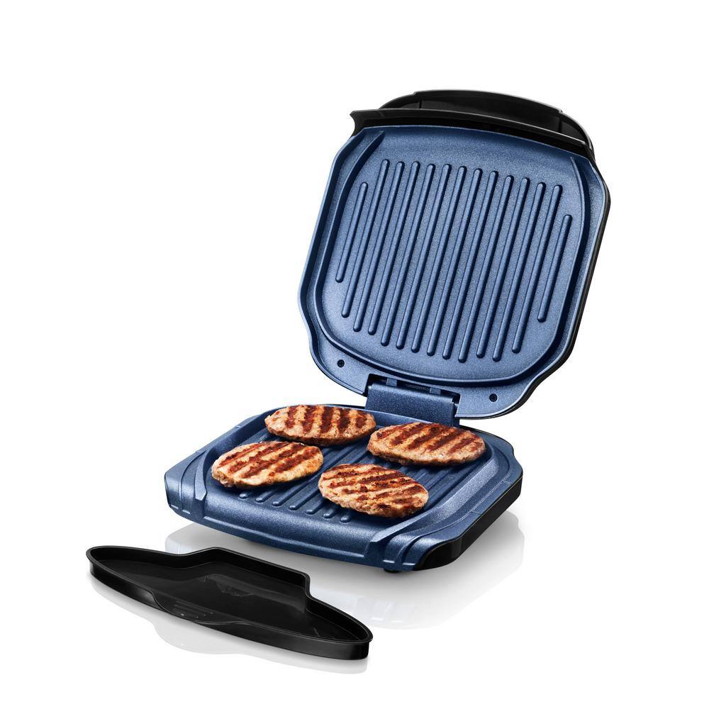 GRANITESTONE 72 sq. in. Classic Blue Ultra-Durable Non-Stick Diamond Infused Low Fat Grill 7195