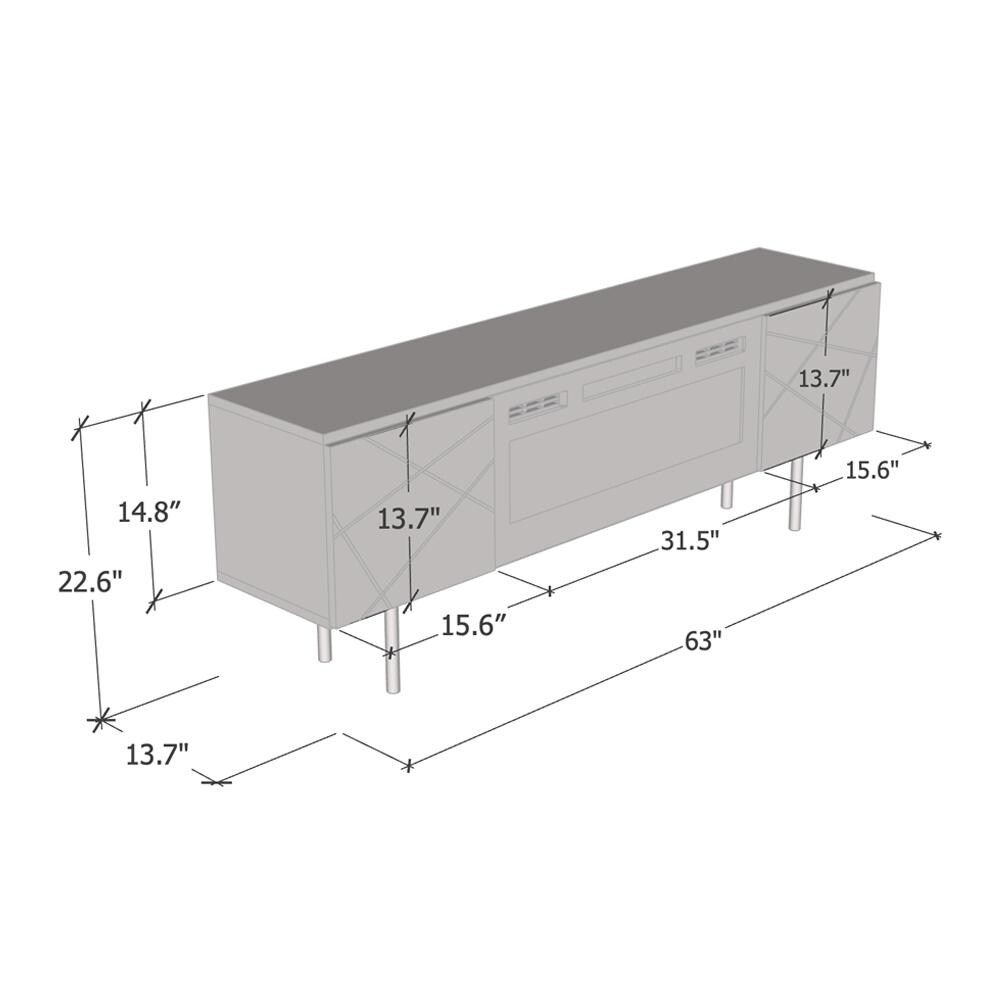 London BL EF Electric Fireplace 63\