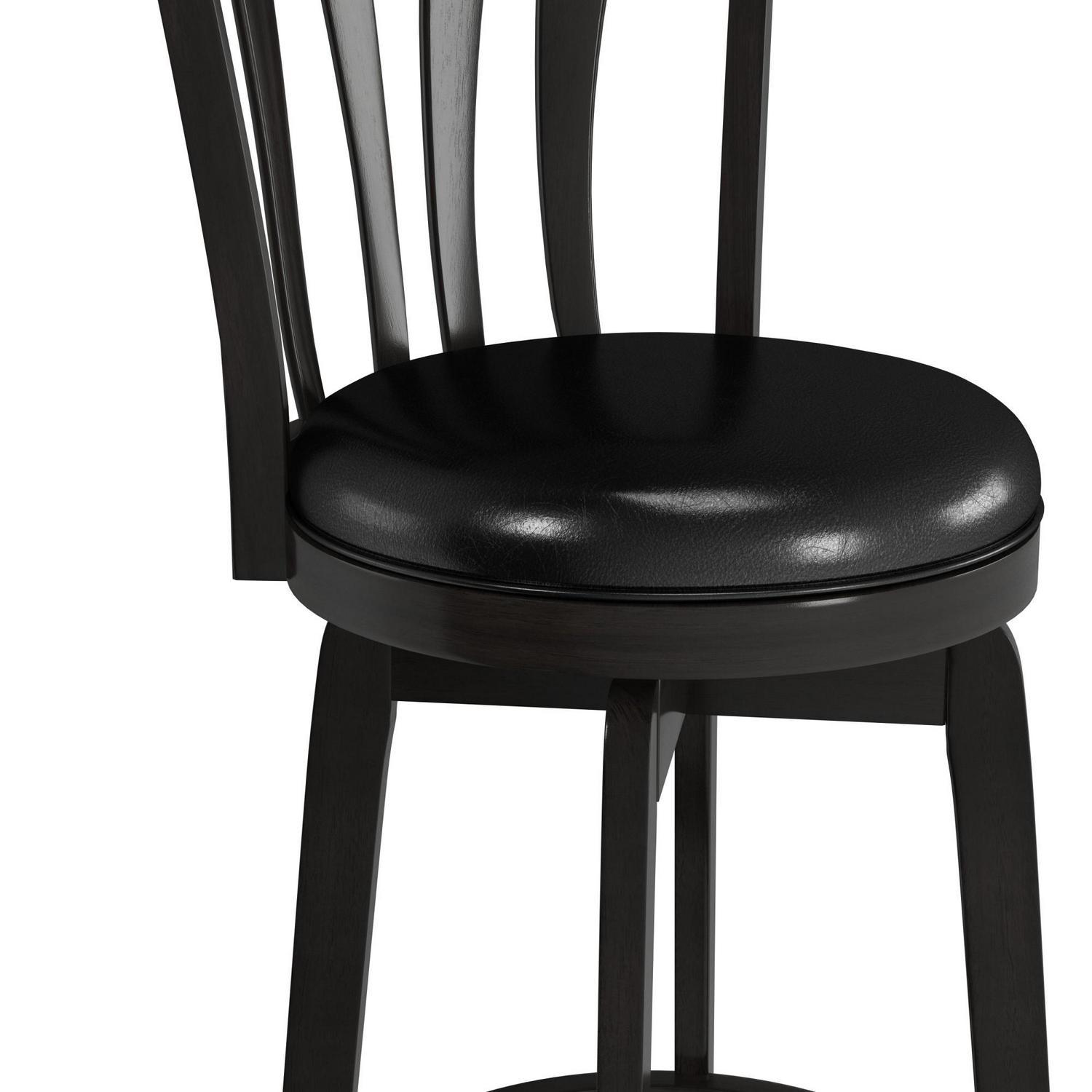 Hillsdale Furniture Savana 295  Wood Upholstered Bar Height Swivel Stool Black  Crowdfused