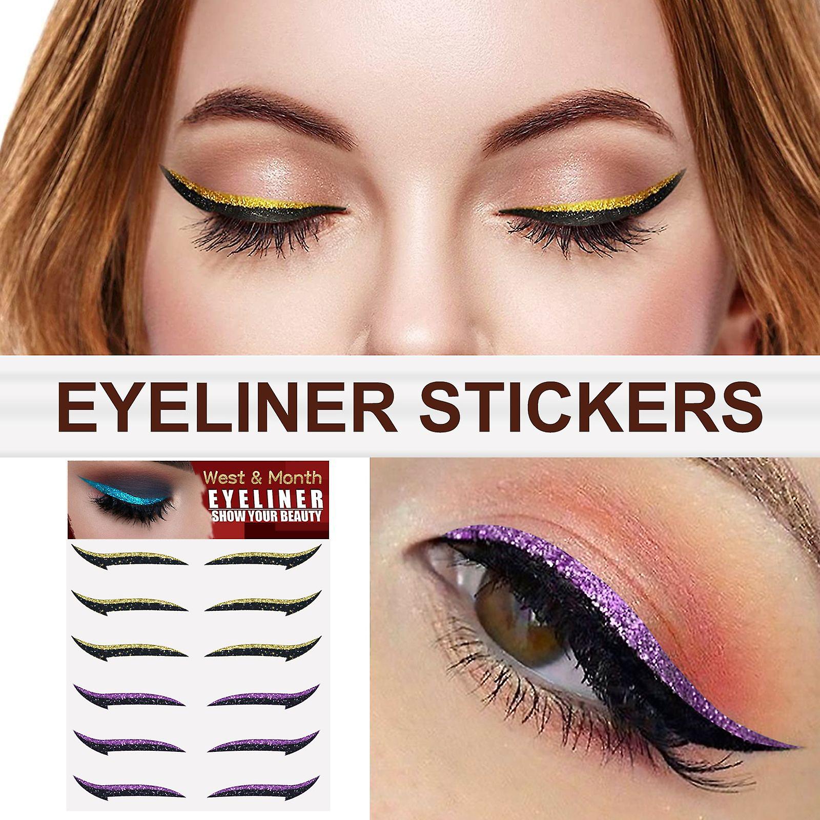 Self-adhesive European And American Eyeliner Stickers Six Pairs Double Eyelid Patches Stage Makeup Party Nightclub Eye Patches