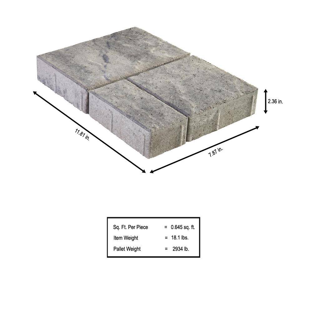 Pavestone Panorama Demi 3-pc 7.75 in. x 7.75 in. x 2.25 in. Granite Blend Concrete Paver (240 Pcs.  103 Sq. ft.  Pallet) 36757