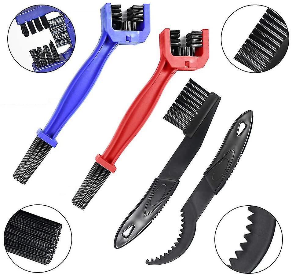 Bicycle Cleaning Brush Set 5 Pieces Chain Brush Tool For Bicycle Chain Cleaning