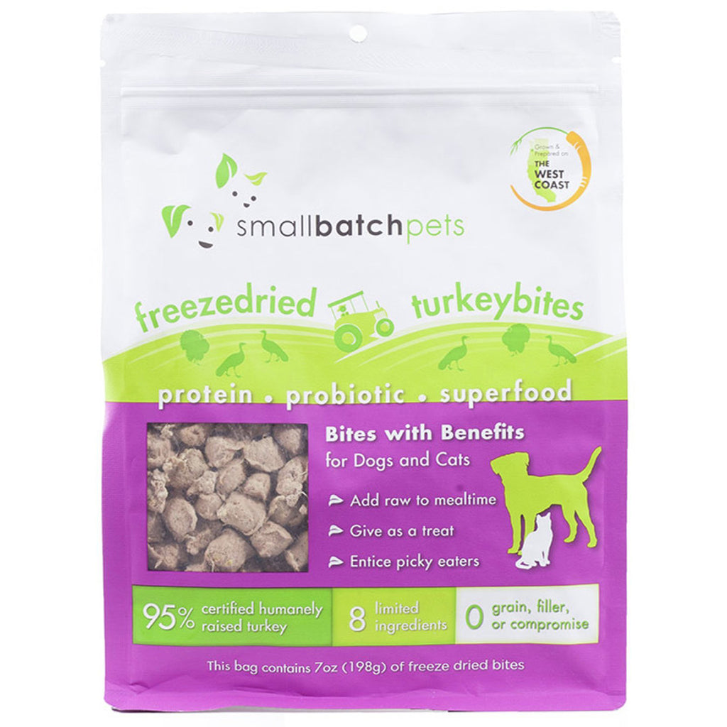 SmallBatch Freeze-Dried Turkey Bites Dog and Cat Treats - 7oz