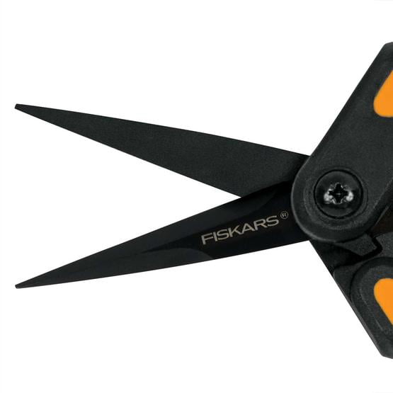 Fiskars Non-stick Micro-Tip Pruning Snips, 2 pack, Orange and Black