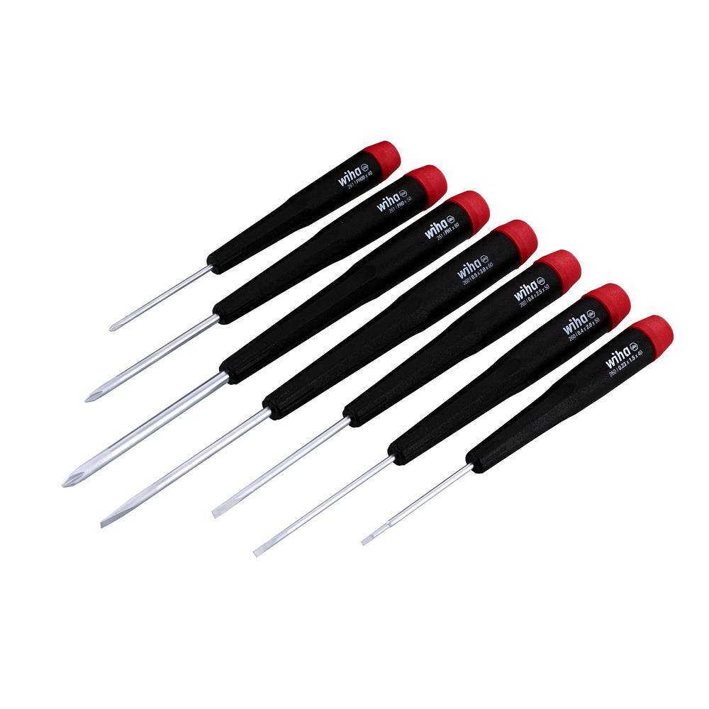 Wiha 7-Piece Precision SlottedPhillips Screwdriver Set 26197