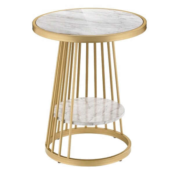 Furniture of America Alioto Contemporary Steel 17-inch Side Table