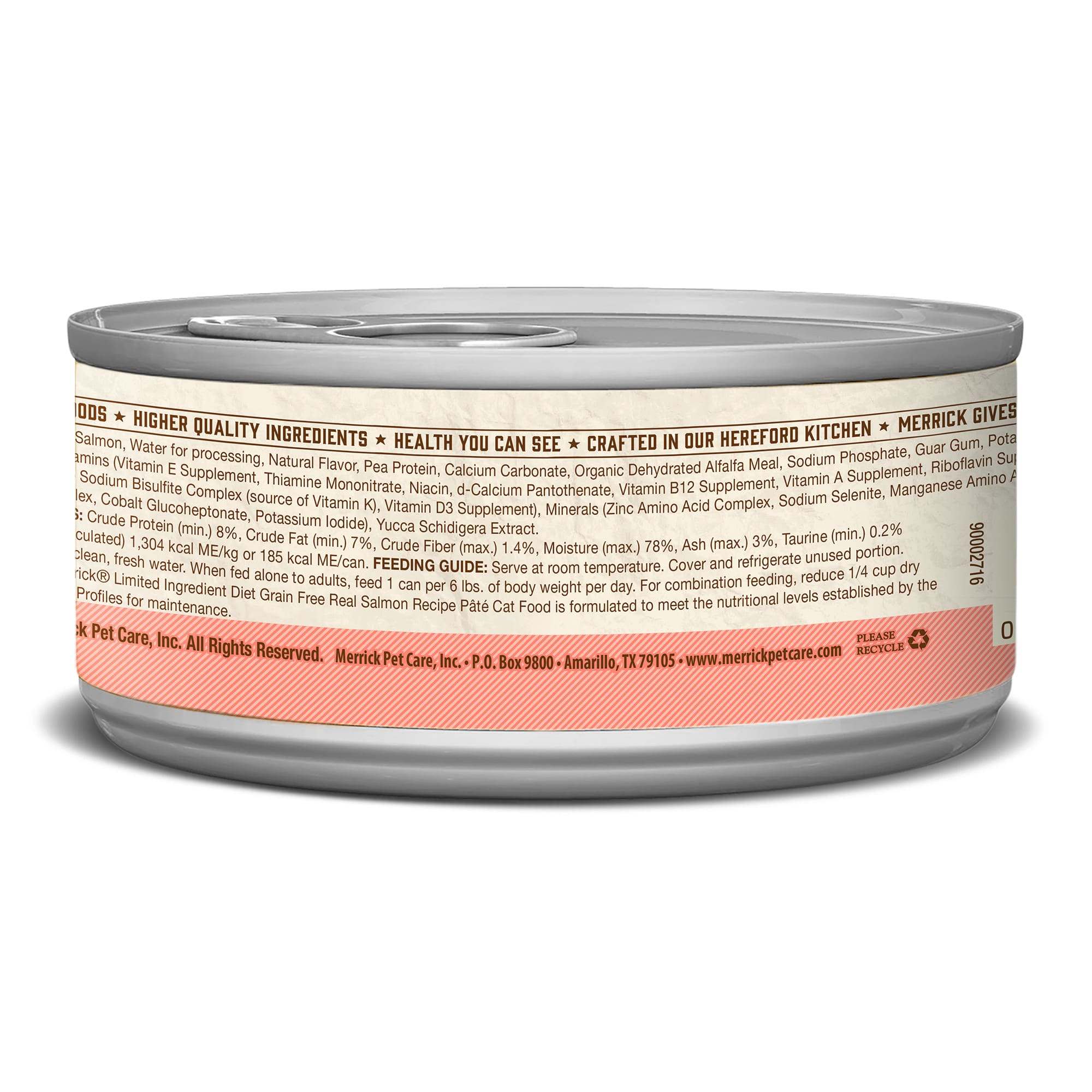 Merrick Limited Ingredient Diet Grain Free Salmon Canned Cat Food， 5 oz.， Case of 24