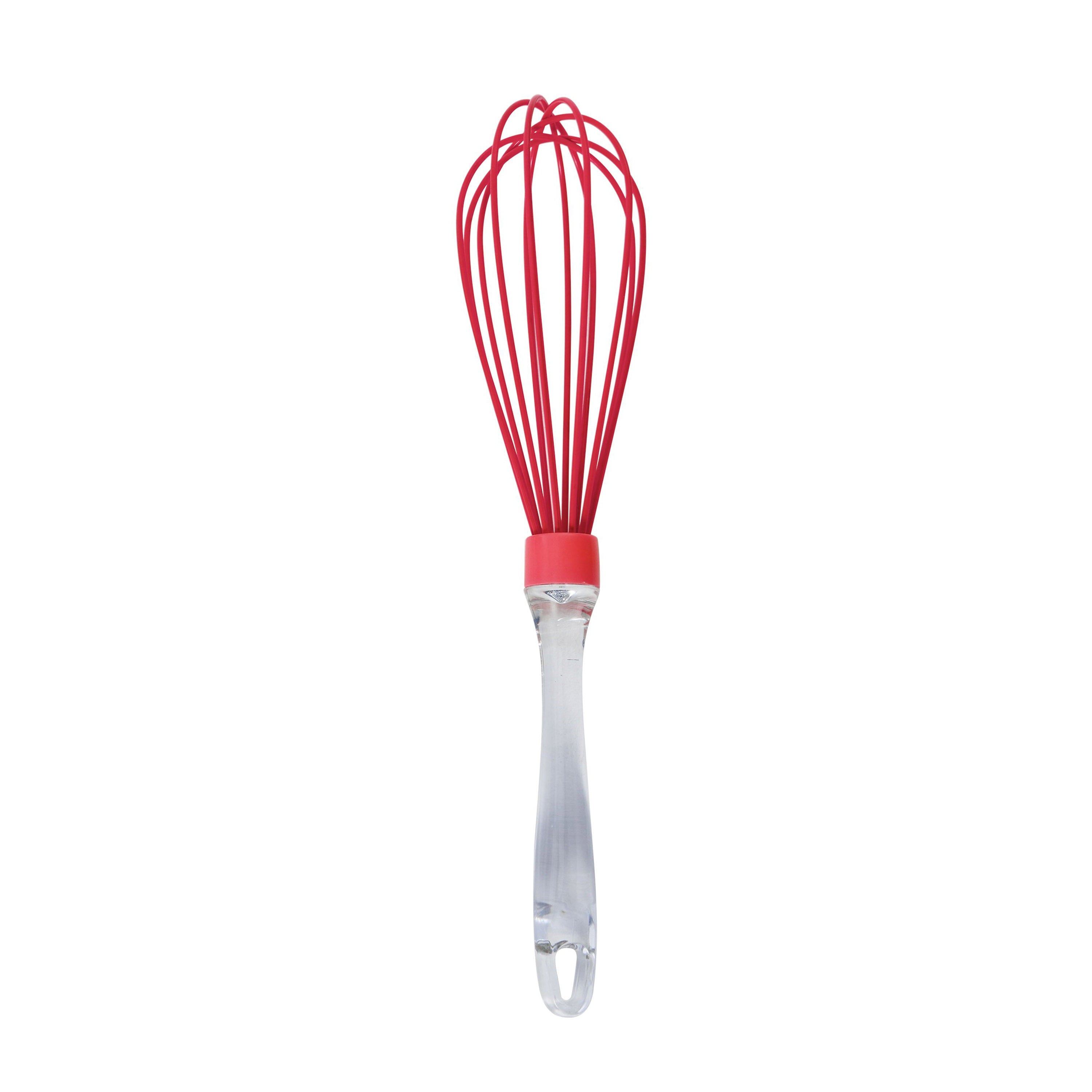 Farberware 4-Piece Whisk, Spatula, Spoon Spatula and Basting Brush Silicone Set in Red