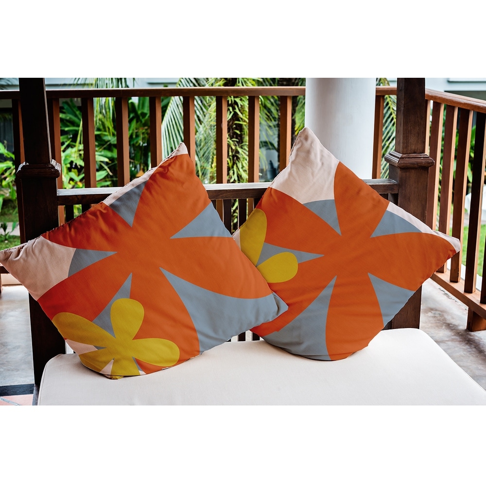 Bold Flowers Polyester Indoor/Outdoor Pillow