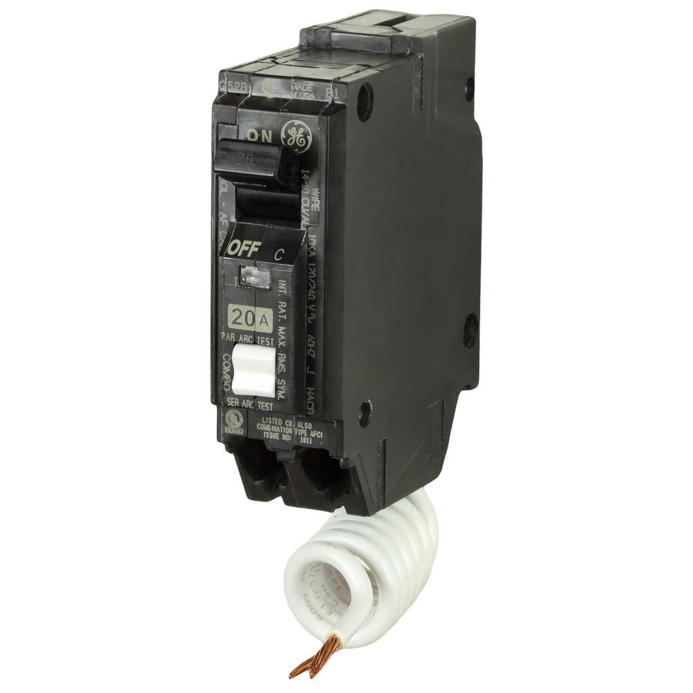 GE Q-Line 20 Amp 1 in. Single Pole Arc Fault Combination Circuit Breaker THQL1120AFP2