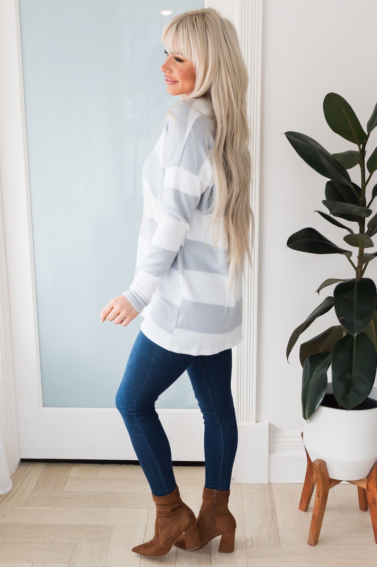 Spring Anticipation Modest Sweater Blouse