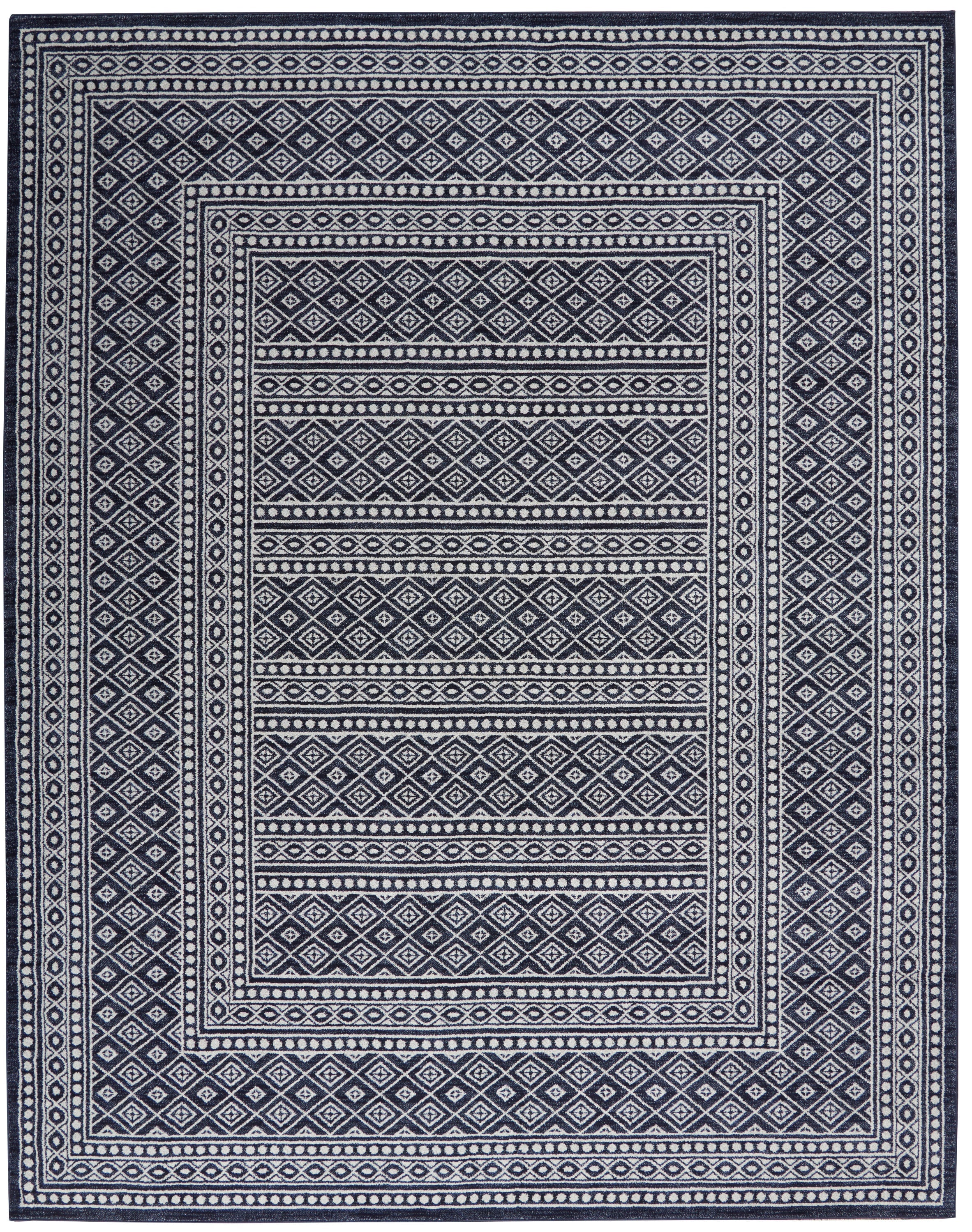 Palermo Navy/Grey Rug