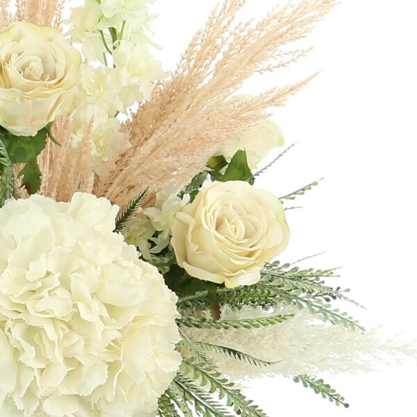 Hydrangea，Delphinium and Rose Floral Arrangement